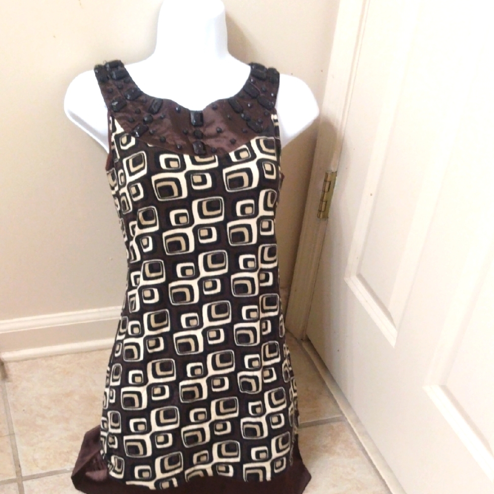 Adam Black and White Sheath Mini Dress for Cocktail